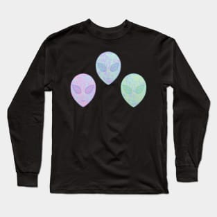 Happy Pastel Aliens Long Sleeve T-Shirt